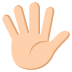 emojitwo-hand-with-fingers-splayed-medium-light-skin-tone