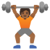 noto-person-lifting-weights-medium-dark-skin-tone