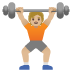 noto-person-lifting-weights-medium-light-skin-tone