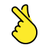 openmoji-hand-with-index-finger-and-thumb-crossed
