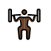 openmoji-man-lifting-weights-dark-skin-tone