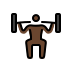 openmoji-person-lifting-weights-dark-skin-tone