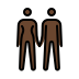 openmoji-woman-and-man-holding-hands-dark-skin-tone