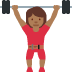 twemoji-woman-lifting-weights-medium-dark-skin-tone